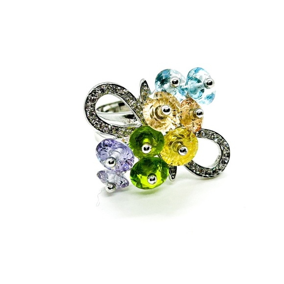 NWOT Gorgeous colorful, oversized cocktail ring size 8 - Picture 6 of 7
